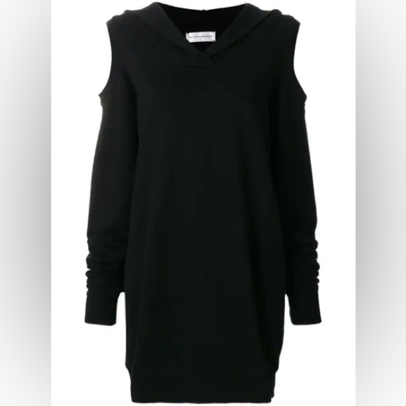 FAITH CONNEXION Hooded Cut Out Sweatshirt Dress Sailor Hooded Sweater in Black - Picture 5 of 12